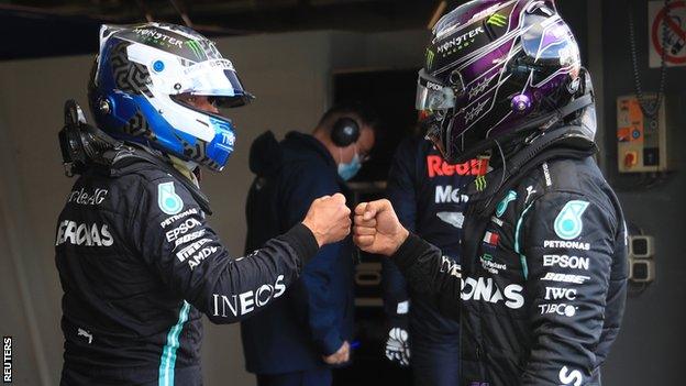 Valtteri Bottas and Lewis Hamilton