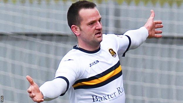 Dumbarton's Garry Fleming celebrates