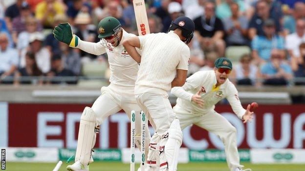 Moeen Ali was twice out to former Worcestershire spinner Nathan Lyon in the first Test, bowled for 0 in the first innings, then caught at slip for 4 in the second