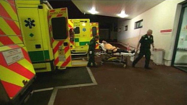 Patient arriving at A&E