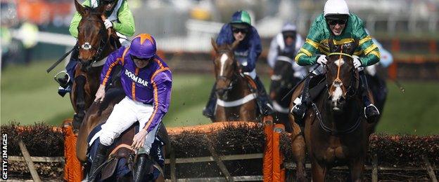 Ruby Walsh suffers a fall at Aintree