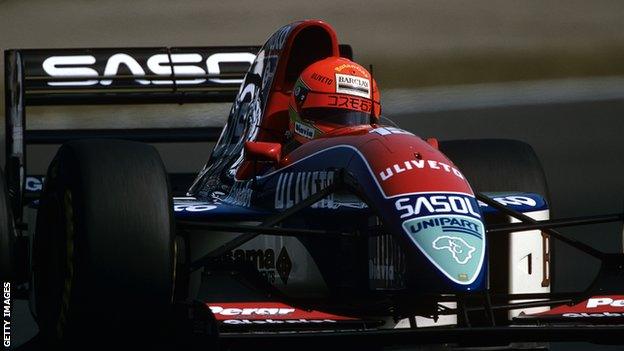 Eddie Irvine in the 1993 Japanese Grand Prix