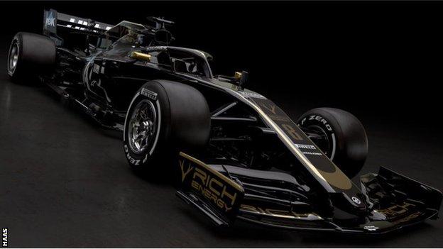 The 2019 Haas car