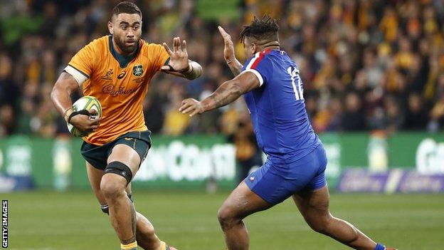 Lukhan Salakaia-Loto made his Australia debut in 2017 and played in five games at the 2019 Rugby World Cup