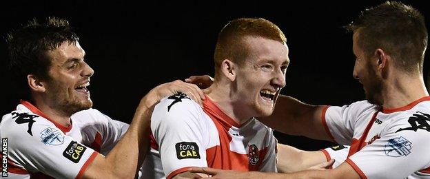 Brown's goals were his first since joining Crusaders from Coleraine in December 2016