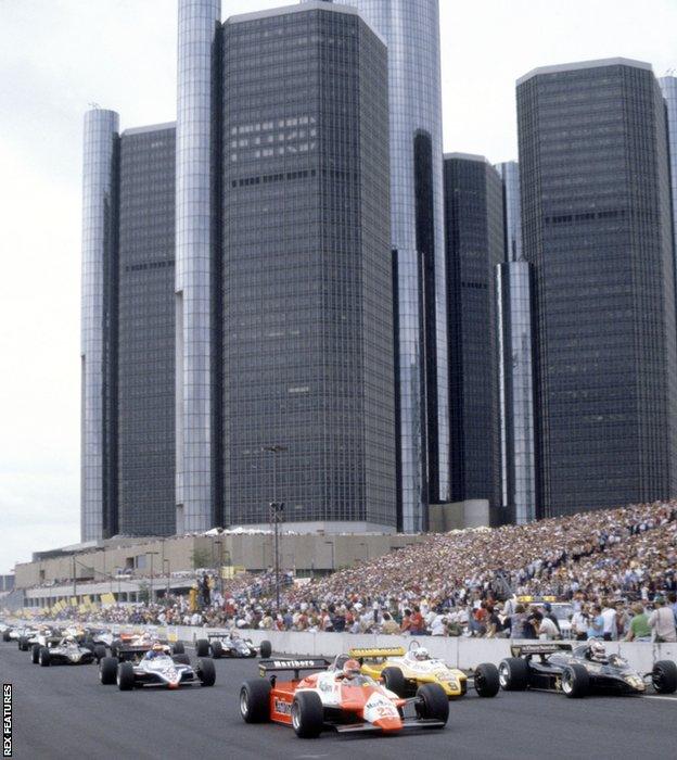 Start of the 1982 Detroit Grand Prix