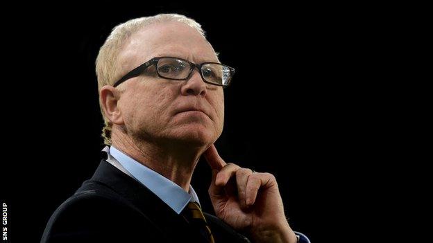 Scotland head coach Alex McLeish