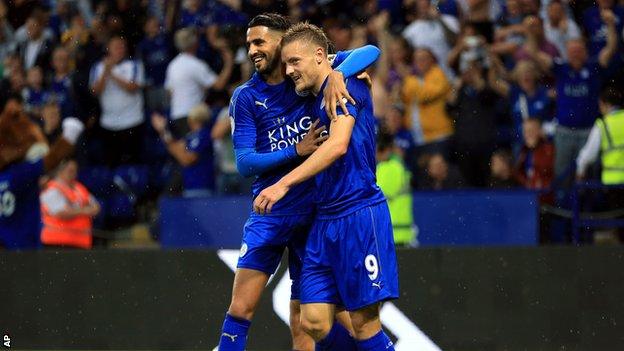 Jamie Vardy and Riyad Mahrez