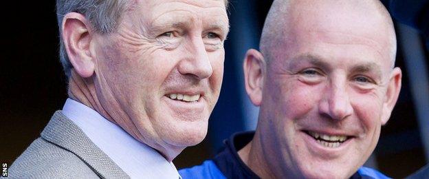 Rangers chairman Dave King and manager Mark Warburton