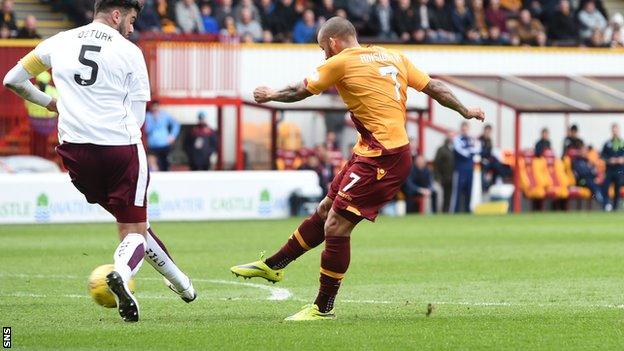 Lionel Ainsworth fires home for Motherwell