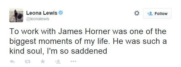 Loeona Lewis tribute to James Horner