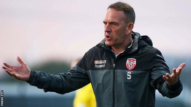 Derry City manager Kenny Shiels during Friday's game against Bray Wanderers