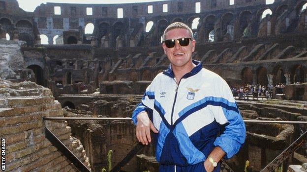 Paul Gascoigne in Rome