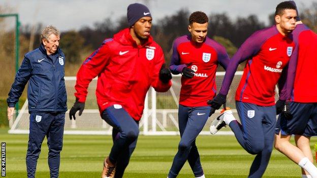 Roy Hodgson trains with his squad