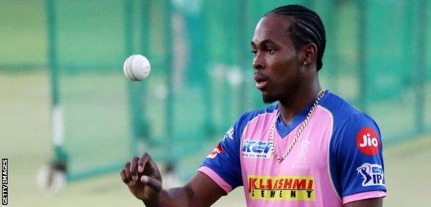 Jofra Archer in training