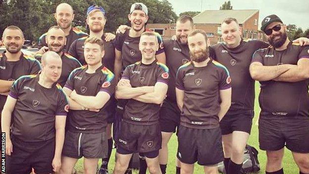 Alphas at their first 'Touch My Brum' touch rugby tournament