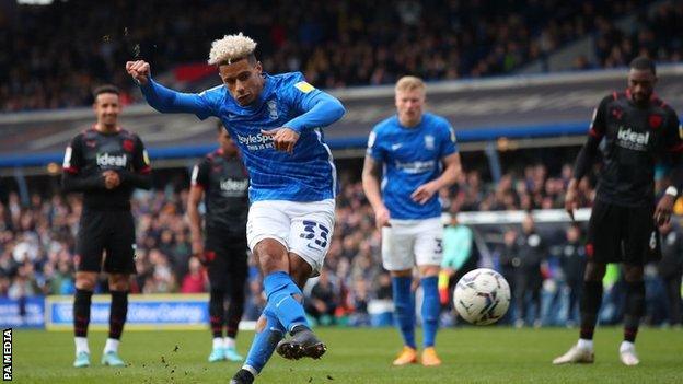 Lyle Taylor's penalty was his fourth goal since joining Blues on loan from Nottingham Forest in January