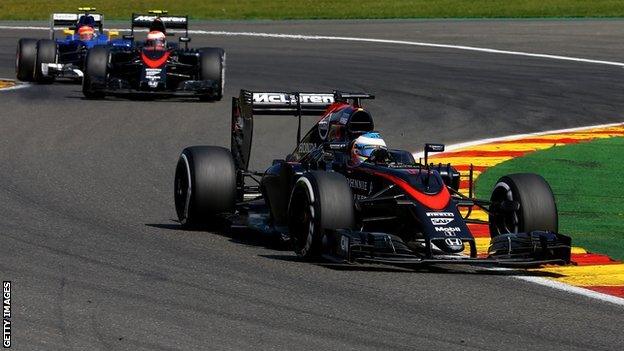 Fernando Alonso and Jenson Button at the Italian Grand Prix