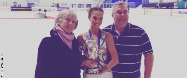 Natasha McKay and coaches Simon and Debi Briggs