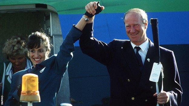 Jack Charlton returns to Dublin after his side reached the 1990 World Cup quarter-finals