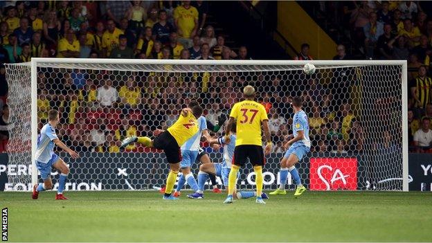 Daryl Janmaat scored his first goal since netting against Chelsea in February 2018