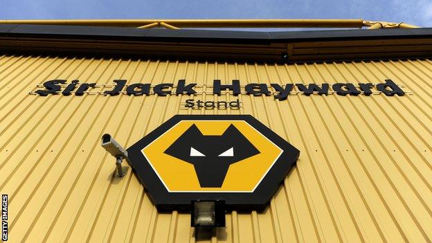 Sir Jack Hayward stand at Wolves' Molineux stadium