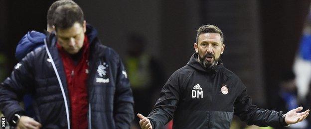 Rangers caretaker Graeme Murty and Aberdeen's Derek McInnes