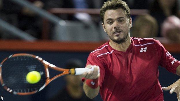 Stan Wawrinka in action in Montreal