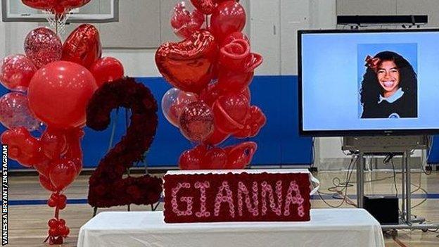 Gianna Bryant's school retires the number two basketball jersey