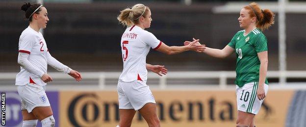 Lucy Bronze, Steph Houghton and Rachel Furness