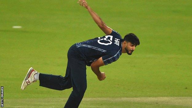 Safyaan Sharif in action for Scotland