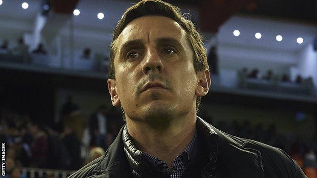 Valencia coach Gary Neville