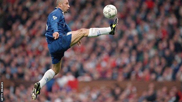 Gianluca Vialli in action for Chelsea in 1996