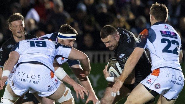 Edinburgh against Glasgow Warriors