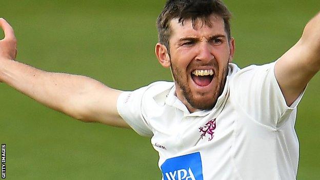 Somerset seam bowler Craig Overton