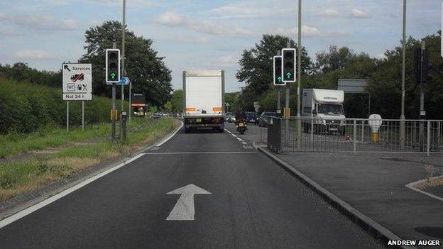 The A40 at Eynsham