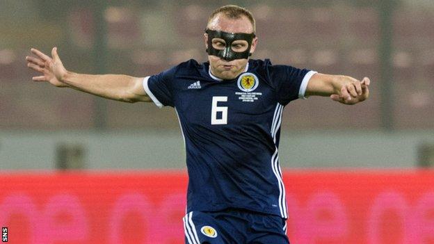 Scotland midfielder Dylan McGeouch against Peru