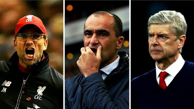 Jurgen Klopp, Roberto Martinez, Arsene Wenger