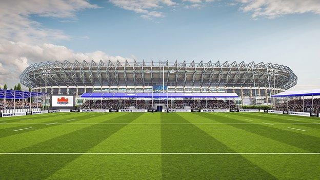 Artist impression of the new stadium