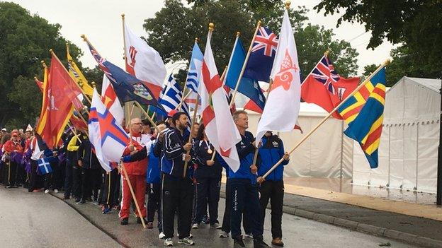 Seremoni gloi Gemau'r Ynysoedd 2019 yn Gibraltar