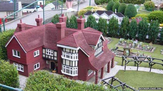 A model of Green Hedges, Enid Blyton's house