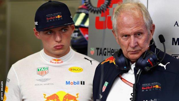 Max Verstappen and Helmut Marko