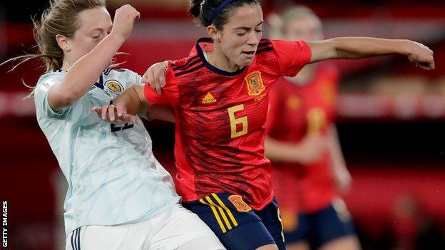 The midfielder upstaged her Barcelona colleague Alexia Putellas with a mesmerising performance and goal in each half