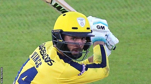 Hampshire and England batsman James Vince