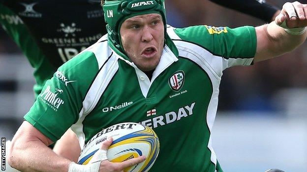 London Irish back row Luke Narraway