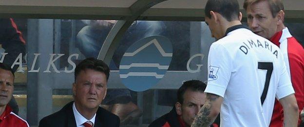 Louis van Gaal and Angel Di Maria