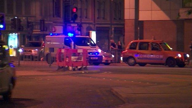 Police van in Manchester