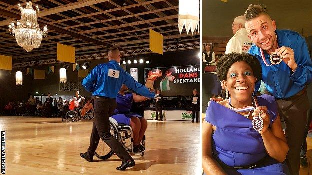 Goz and Lloyd competing in the Netherlands