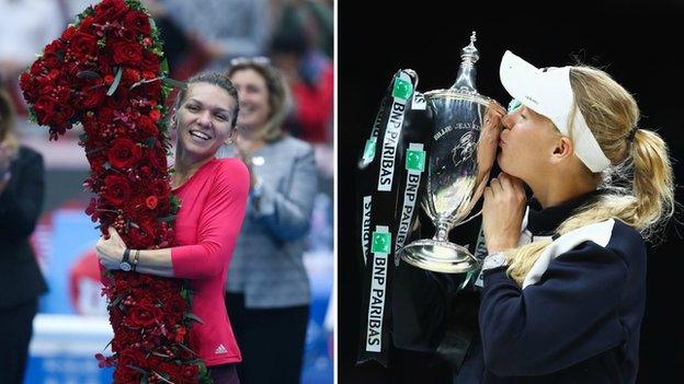 Simona Halep and Caroline Wozniacki