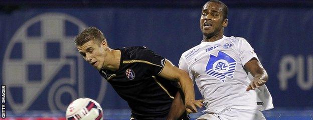 Jozo Simunovic (left) was part of the Dinamo Zagreb team to reach the Champions League group stage this season